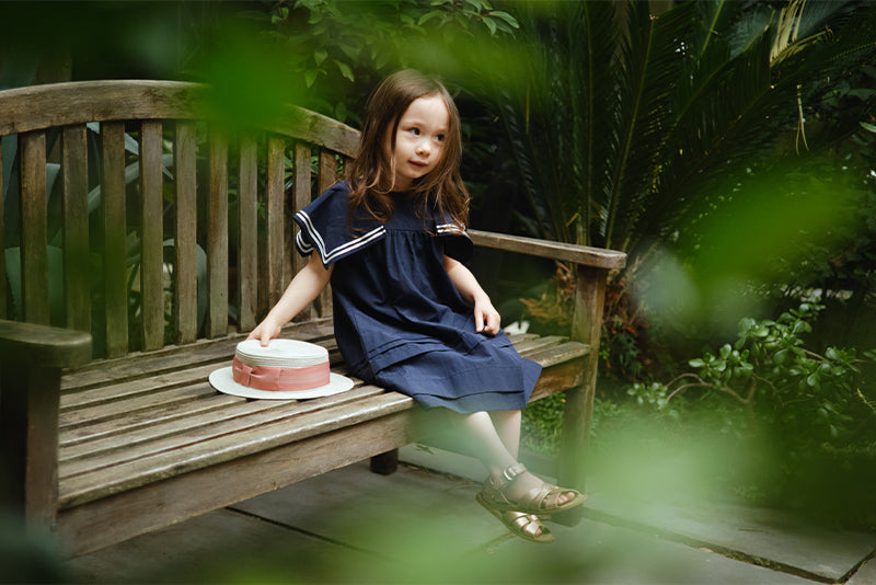 paddle dress 2 navy 90-100cm