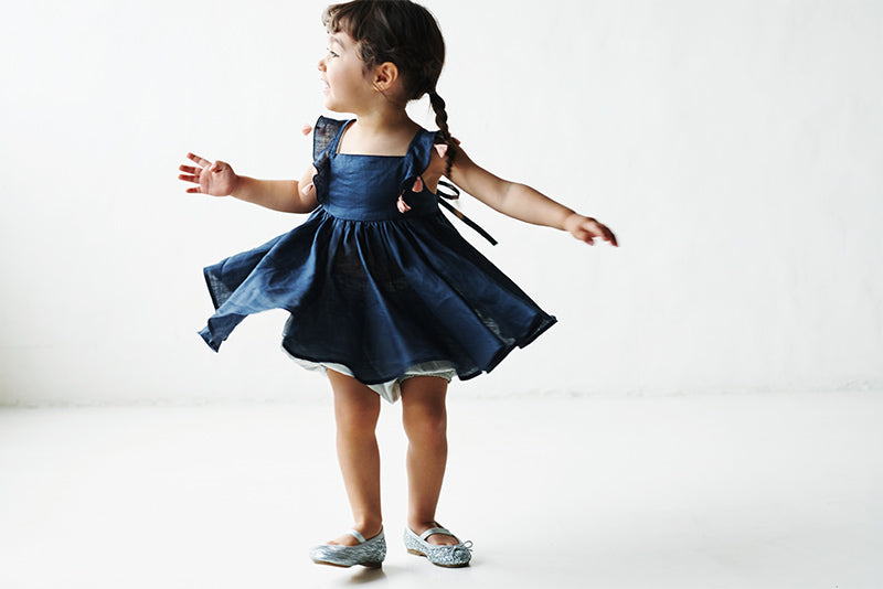 loisir sun dress 2 navy 100-120cm