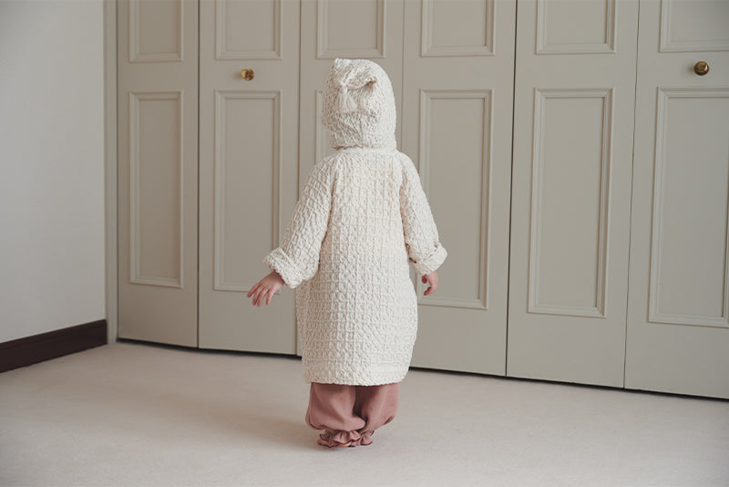 hooded bathrobe 1 ivory