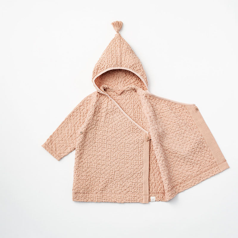 hooded bathrobe 2 apricot